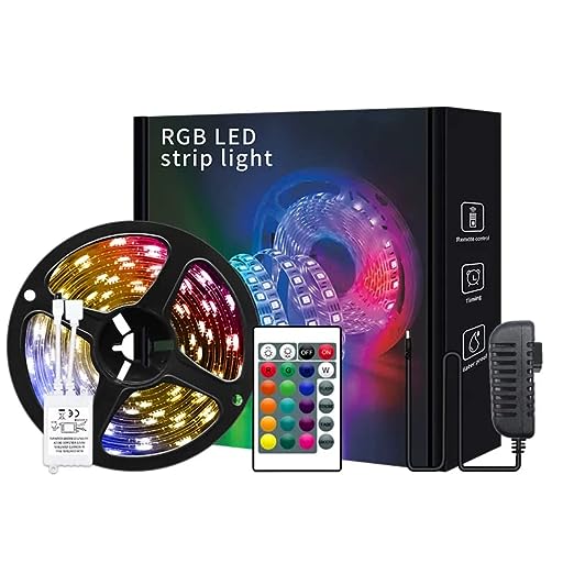 Buy Gesto 5m Multicolor LED Strip Lights with 16 Color Changing Modes &  Adapter Online At Price ₹669